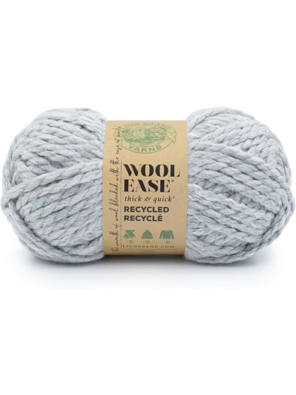 Bulky Recycled Yarn for Crochet & Knitting - Soft Grey, 6 Pack, Eco-Friendly